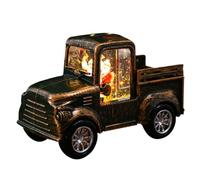 Giwnhvx Decorazione per camion di Natale Retro Babbo Natale Camion Luce Notturna di Natale Regalo Decorazione della Finestra, Verde Scuro