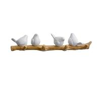 Giwnhvx Decorazioni da parete Soggiorno Stand Holder Resina Uccello Chiave Gancio Cucina Cappotto Vestiti Asciugamano Cappello Borsa,A