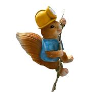 Giwnhvx Decorazioni di Animali in Resina Luci Solari Giardino Coniglietto Scoiattolo Arrampicata Parete da Appendere Giardino Paesaggistica in Famiglia (Scoiattolo)