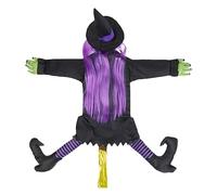 Giwnhvx Decorazioni di Halloween Witch in Treno di Schiacciarsi da 53 pollici, Witch Schiacciando in un albero, Accessori Witch Schiacciato per , Resistente e facile da usare, 110 x 85 cm.