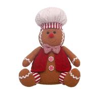 Giwnhvx Decorazioni di Natale, Figure di Pane Di Zenzero Seduto Cartone Animato Accessori Decorazione Ufficio per