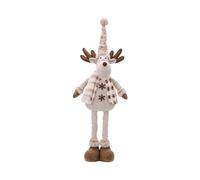 Giwnhvx Decorazioni natalizie da posare, Bambola di peluche in piedi per il pavimento di Natale, con statuetta di alce in peluche estensibile.