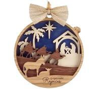 Giwnhvx Decorazioni Natalizie in Legno Decorazioni per L'Albero di Natale Decorazioni Natalizie per Esterni Decorazioni Appese 3D A