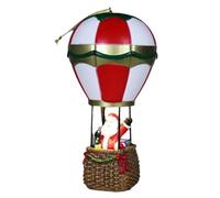 Giwnhvx Decorazioni natalizie luminose in resina per decorazione domestica, mongolfiera, Babbo Natale, decorazione in miniatura per le vacanze A