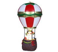 Giwnhvx Decorazioni natalizie luminose in resina per la decorazione della casa, mongolfiera, Babbo Natale, decorazione per feste in miniatura B