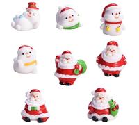 Giwnhvx Decorazioni natalizie Micro Scene Natale Bambola di Natale Tavolo Mini Personaggio Resina Bonsai Cartoon