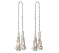 Giwnhvx di Macramè Tieback Legata un Sfera Cinghie di Cotone Intrecciate un Mano Decorazione un Palla Appesa Accessori per Tende
