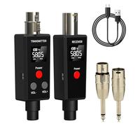 Giwnhvx di Microfono UHF 2,4 GHz Adattatore Microfono XLR Trasmettitore e Ricevitore Dinamico a 6 Canali per Dinamica