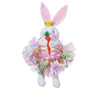 Giwnhvx di Pasqua per porta d'ingresso, di Pasqua a a forma di coniglio, decorazione di Pasqua, di festa, ghirlanda di porta di coniglio pasquale A