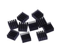Giwnhvx Dissipatore di calore per radiatore in alluminio nero, 10 pezzi, 20 mm x 20 mm x 10 mm