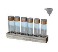 Giwnhvx Espositore contenitore di stoccaggio chicchi di caffè vetro tubo di tè strumenti accessori caffè caffè caffè
