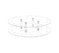 Giwnhvx Espositore per torte in acrilico, supporto per lecca-lecca quadrato trasparente a 16 fori per matrimoni, feste prenatali, compleanni, uno e facile da usare