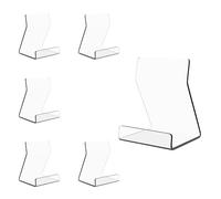 Giwnhvx Espositore verticale in acrilico, 6 pezzi, 4 pollici, supporto per display trasparente, cavalletto, cornice per foto, ufficio, scuola, negozio