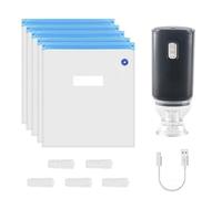 Giwnhvx Essiccatore elettrico ricaricabile USB per pompa di aria+set di sacchetti da 5 pezzi per stampante 3D PLA Filamento Vacuum Bag 1-Key Pompaggio rapido Facile da installare