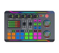 Giwnhvx F998MAX Mixer Audio Mixer Streaming con Interfaccia Audio Scheda Audio BT Cambiatore di Voce Scheda Suono per PC Telefono