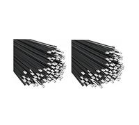 Giwnhvx Fascette in metallo nero 200 pz 304 304 acciaio inossidabile rivestito in resina epossidica fascette per macchinari, veicoli, fattorie, cavi
