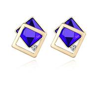 Giwnhvx Fashionable Semplice con Orecchini In Cubico Orecchini Per Le Donne Cavi Carré Orecchini Blu