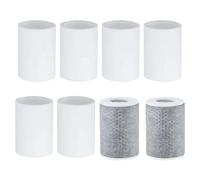 Giwnhvx Filtro prolunga per rubinetto, set di 8 pezzi di ricambio con 2 filtri in fibra di carbonio e 6 filtri in cotone PP per casa, bagno, cucina