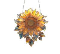 Giwnhvx Finestra acrilica di girasole appesa, vetro colorato di girasole appeso, decorazione della casa