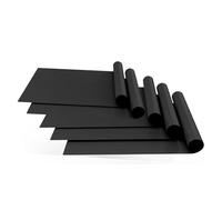 Giwnhvx Fodere per forno per fondo del forno, confezione da 5, 40 x 60 cm, resistenti, antiaderenti, riutilizzabili, colore nero, 40 x 60 cm