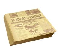 Giwnhvx Fogli Di Imballaggio Pizza per Resistenti al Grasso, Foglio di Carta Resistente 22x22 Cm, Imballaggio di Restauro