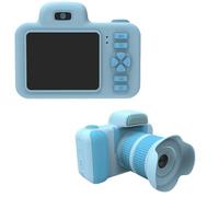 Giwnhvx Fotocamera Digitale 1080P con Flash Mini Videocamera Schermo 2,0 Pollici Zoom Digitale Fotocamera per Bambini Blu