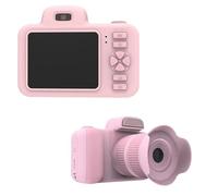 Giwnhvx Fotocamera Digitale 1080P con Flash Mini Videocamera Schermo 2,0 Pollici Zoom Digitale Fotocamera per Bambini Rosa