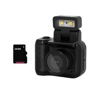 Giwnhvx Fotocamera stile mini SLR con sensore CMOS da 16 GB, flash e base di ricarica portatile. Videoregistratore DV 1080P con display LCD.