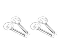 Giwnhvx Frusta danese per impasto, confezione da 4 fruste olandesi in acciaio inox di alta qualità, frullatore manuale grande, per pane, pasticceria, pizza