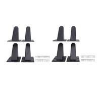 Giwnhvx Gambe regolabili per mobili in lega di alluminio, 8 cm, 8 cm, in lega di alluminio, per mobili, divani, letto, TV, colore nero