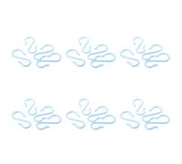 Giwnhvx Ganci a forma di S, in plastica, blu, 24 pezzi
