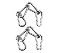 Giwnhvx Ganci a molla M6 in acciaio inox 304, resistenti, set di accessori adatti per palestra, campeggio, viaggi, 8 pezzi
