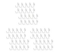 Giwnhvx Ganci per pannello forato a forma di J, 72 pezzi, colore bianco