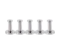 Giwnhvx Gancio per porta del bagno, da parete, vestiti, borse, 16 x 53 mm, 5 pezzi