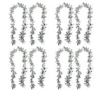 Giwnhvx Ghirlanda di agnelli artificiali floccati con orecchie, 1,8 m, morbida pianta di vite finta e foglie per decorazione della casa