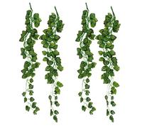 Giwnhvx Ghirlanda di edera artificiale, 4 pezzi, piante rampicanti finte da appendere, per feste, matrimoni, giardino, cucina, cestino