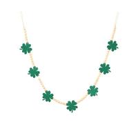 Giwnhvx Ghirlanda per il giorno di San Patrizio, decorazione per il giorno di San Patrizio per la casa, ghirlanda di perline in legno facile da installare