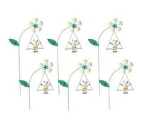 Giwnhvx Giardino Fiori in 6 Pezzi Picchetti Decorativi per Piante di 10,6 Pollici da Corte Ornamentali con Animali Carini sulle Altalene B