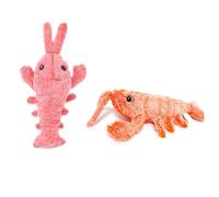 Giwnhvx Giocattolo di Simulazione di Aragosta per Cani, Ricarica USB con Erba di Gatto, Giocattolo di Peluche per Gatto, Cane, Gatto Peluche