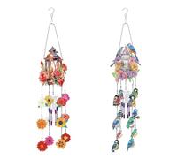 Giwnhvx Girandola con Diamanti Fai da Te, Pittura Artistica, Campanello A, Ornamento da Appendere su Due Lati per Girandole da Giardino, 2 Pezzi