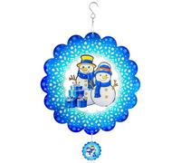Giwnhvx Girandole a vento 3D, girandola a vento da appendere per decorazioni natalizie, 30,5 cm, decorazioni artistiche a forma di pupazzo di neve per Natale