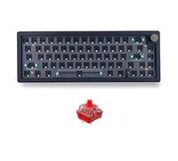 Giwnhvx GMK67 Tastiera Meccanica Personalizzata con Interruttore Rosso Kit FAI DA TE Hot Swap RGB Retroilluminazione Nero