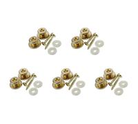 Giwnhvx Golden Strap Button con vite per chitarra Mandolina da 10 pezzi