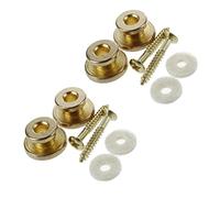 Giwnhvx Golden Strap Button Con Vite per Chitarra Mandolina da 4 Pezzi