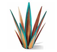 Giwnhvx Grande Tequila Scultura Rustica Agave in Metallo Rustico Piante per Cortile Patio Esterno, Decorazione Interna Dipinta a Mano 35cm