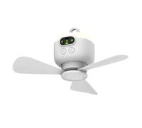 Giwnhvx Grande Ventilatore da Soffitto A Ricaricabile tramite USB, Lame Rimovibili, Lampada da Notte, Capacità 8.000 MAh, Ventilatore Esterno Domestico