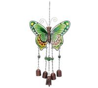 Giwnhvx Grande Vetro Dipinto Campanelli Eolici Tubo Metallico Campana Ornamenti Verde