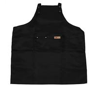 Giwnhvx Grembiule regolabile con tasche per uomini e donne, grembiule da cucina, ristorante, barbecue, 68 x 75 cm, nero