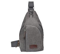 Giwnhvx Grigio caldo casual unisex tela petto borsa multifunzione outdoor escursionismo sport grande borsa messenger borsa a tracolla zaino portafoglio