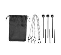 Giwnhvx Griglia per Barbecue Verticale con Supporto A Treppiede, Griglia Rimovibile In Lega di Alluminio Nero. Stand per Barbecue All'Aperto.